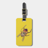 Étiquette À Bagage Araignée colorée art arachnien (Devant Vertical)