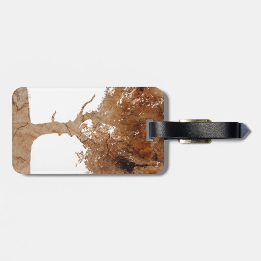 Étiquette À Bagage Arbre à bois (Dos horizontal)