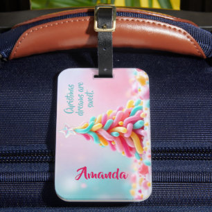 Étiquette À Bagage Arbre à Bonbons Fantaisiste