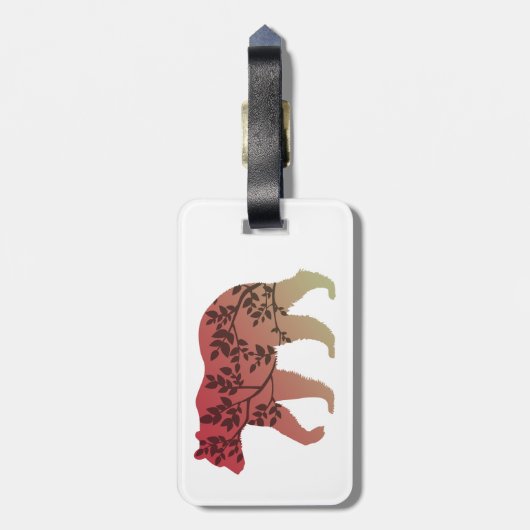 Étiquette À Bagage Arbre à ours (Dos Vertical)