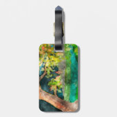 Étiquette À Bagage Arbre balayé par vent (Dos Vertical)