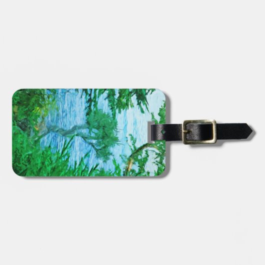 Étiquette À Bagage Arbre de l'esprit antique en Abstrait (Devant horizontal)