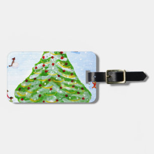 Étiquette À Bagage Arbre de Noël