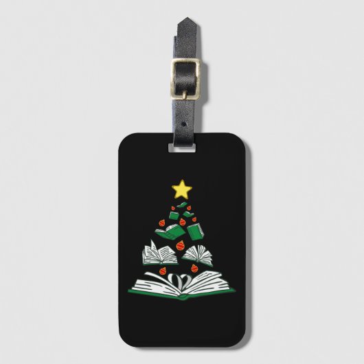 Étiquette À Bagage Arbre de Noël de la réservation III (Devant Vertical)