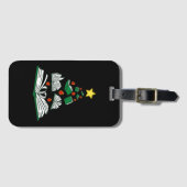 Étiquette À Bagage Arbre de Noël de la réservation III (Devant Horizontal)