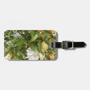 Étiquette À Bagage Arbre de Noël I Argent et Or