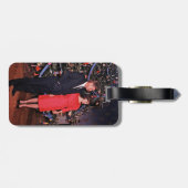 Étiquette À Bagage Arbre de Noël Président John Kennedy & Jacqueline (Dos horizontal)