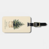 Étiquette À Bagage Arbre de Noël rustique minimal (Devant horizontal)