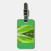 Étiquette À Bagage Arbre de Noël vert moderne avec étoile (Devant Vertical)
