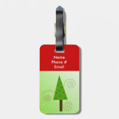 Étiquette À Bagage Arbre de Noël Whimsical (Dos Vertical)