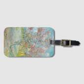 Étiquette À Bagage Arbre de pêche à fleurs | Vincent van Gogh (Devant Horizontal)