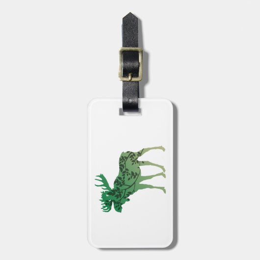 Étiquette À Bagage Arbre d'orignal (Devant Vertical)