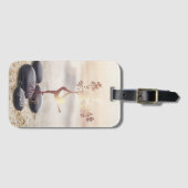 Étiquette À Bagage Arbre femmes Silhouette Zen Stones (Devant Horizontal)