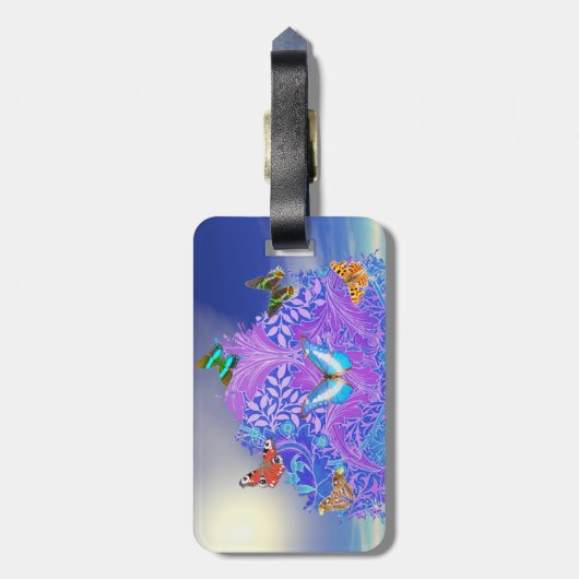 Étiquette À Bagage Arbre papillon (Dos Vertical)