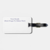 ÉTIQUETTE À BAGAGE ARBRES (Dos horizontal)