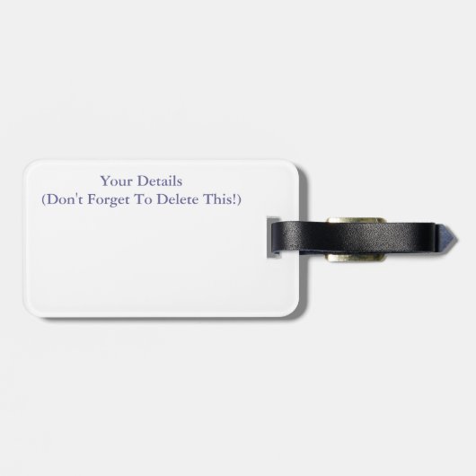 ÉTIQUETTE À BAGAGE ARBRES (Dos horizontal)