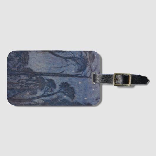 Étiquette À Bagage Arbres à Twilight (par Edward Robert Hughes) (Devant Horizontal)