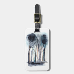 Étiquette À Bagage Arbres Abstraits paisibles