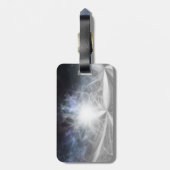 Étiquette À Bagage Arc argenté Pegasus avec Soleil Or (Dos Vertical)