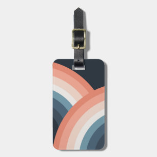 Étiquette À Bagage Arc-en-ciel coloré à double rétro