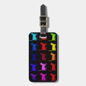 Étiquette À Bagage Arc-en-ciel des chats (Devant Vertical)