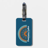 Étiquette À Bagage Arc en ciel du lac Fontana en Caroline du Nord (Dos Vertical)