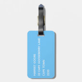 Étiquette À Bagage Arc en ciel et ciel bleu (Dos Vertical)