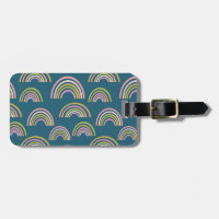 Arc en ciel moderne en rose, vert et bleu foncé