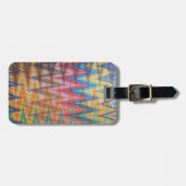 Étiquette À Bagage Arc-en-ciel Moderne motif Swoon Marbling (Devant horizontal)