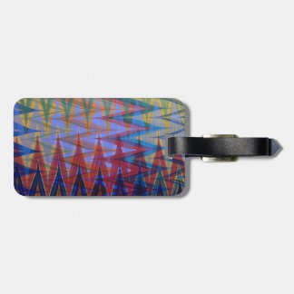 Étiquette À Bagage Arc-en-ciel Moderne motif Swoon Marbling
