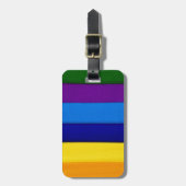 Étiquette À Bagage Arc en ciel rayures lumineuses (Devant Vertical)