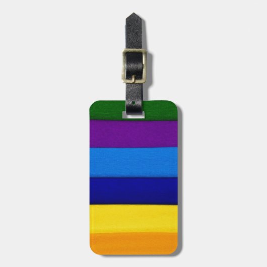Étiquette À Bagage Arc en ciel rayures lumineuses (Devant Vertical)