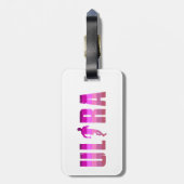 Étiquette À Bagage Arc-en-ciel rose pourpre ultra-courant (Dos Vertical)