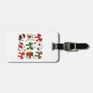 Étiquette À Bagage Arc Nurses Noël Infirmerie Joyeux Xmas
