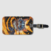 Étiquette À Bagage Arcane Ember : Le Kitten Flamebound Familier (Devant Horizontal)