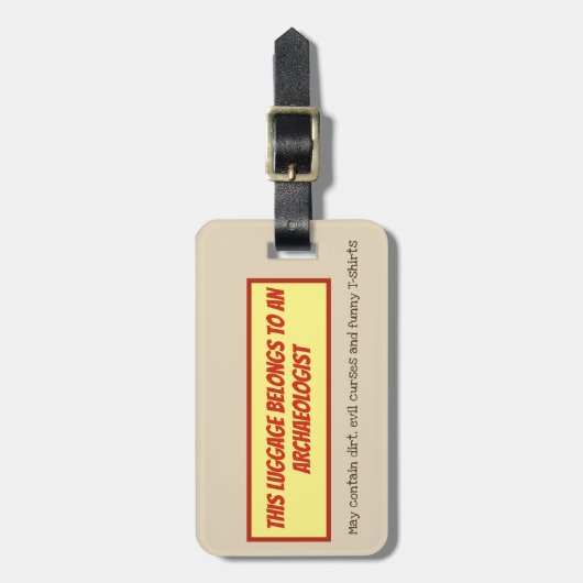 Étiquette À Bagage Archéologue de déplacement drôle (Devant Vertical)