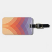 Étiquette À Bagage Arches pastel violettes, orange et bleues (Devant horizontal)