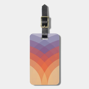 Étiquette À Bagage Arches pastel violettes, orange et bleues