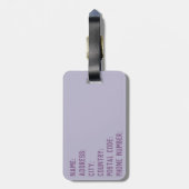 Étiquette À Bagage Arches pastel violettes, orange et bleues (Dos Vertical)