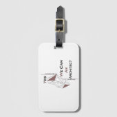 Étiquette À Bagage architecture, design moderne, art géométrique, noi (Devant Vertical)