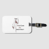 Étiquette À Bagage architecture, design moderne, art géométrique, noi (Devant Horizontal)