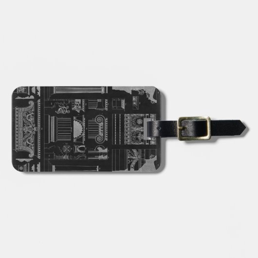 Étiquette À Bagage Architecture graphique IV (Devant horizontal)