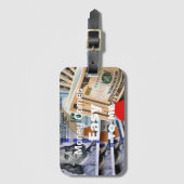 Étiquette À Bagage Argent positif  (Devant Vertical)