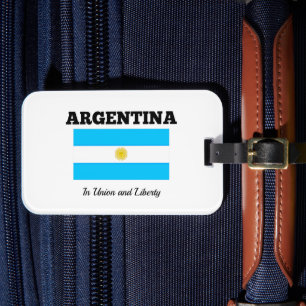 Étiquette À Bagage Argentine - Drapeau et devise