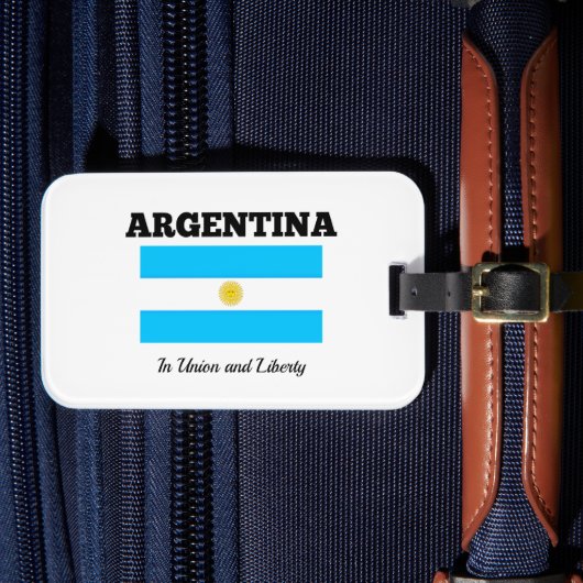 Étiquette À Bagage Argentine - Drapeau et devise (Insitu Rectoal 4)