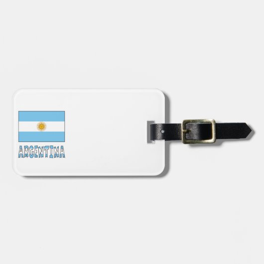Étiquette À Bagage Argentine et drapeau argentin (Devant horizontal)