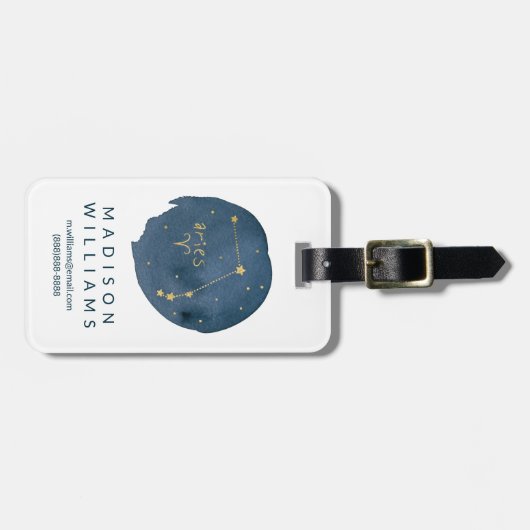 Étiquette À Bagage Aries (Devant horizontal)