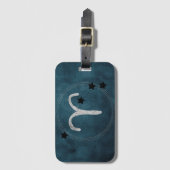 Étiquette À Bagage Aries la constellation de zodiaque Ram turquoise  (Devant Vertical)