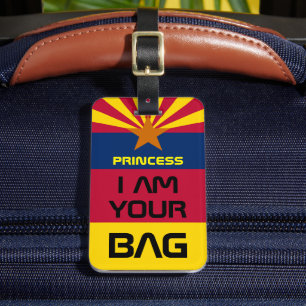 Étiquette À Bagage Arizona Flag & America States, USA /Personnalisé