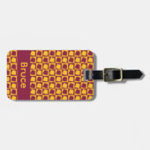 Étiquette À Bagage Arizona Maroon and Gold Pattern Personalize (Devant horizontal)